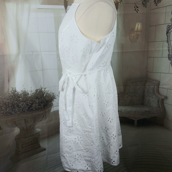 Loft Eyelet White Dress - Picture 7 of 8